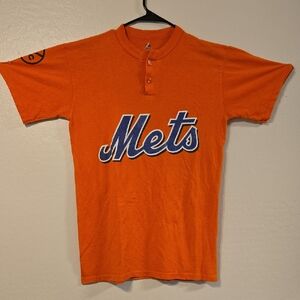 Vintage Majestic Orange New York Mets Short Sleeve Tee: Pre-Owned